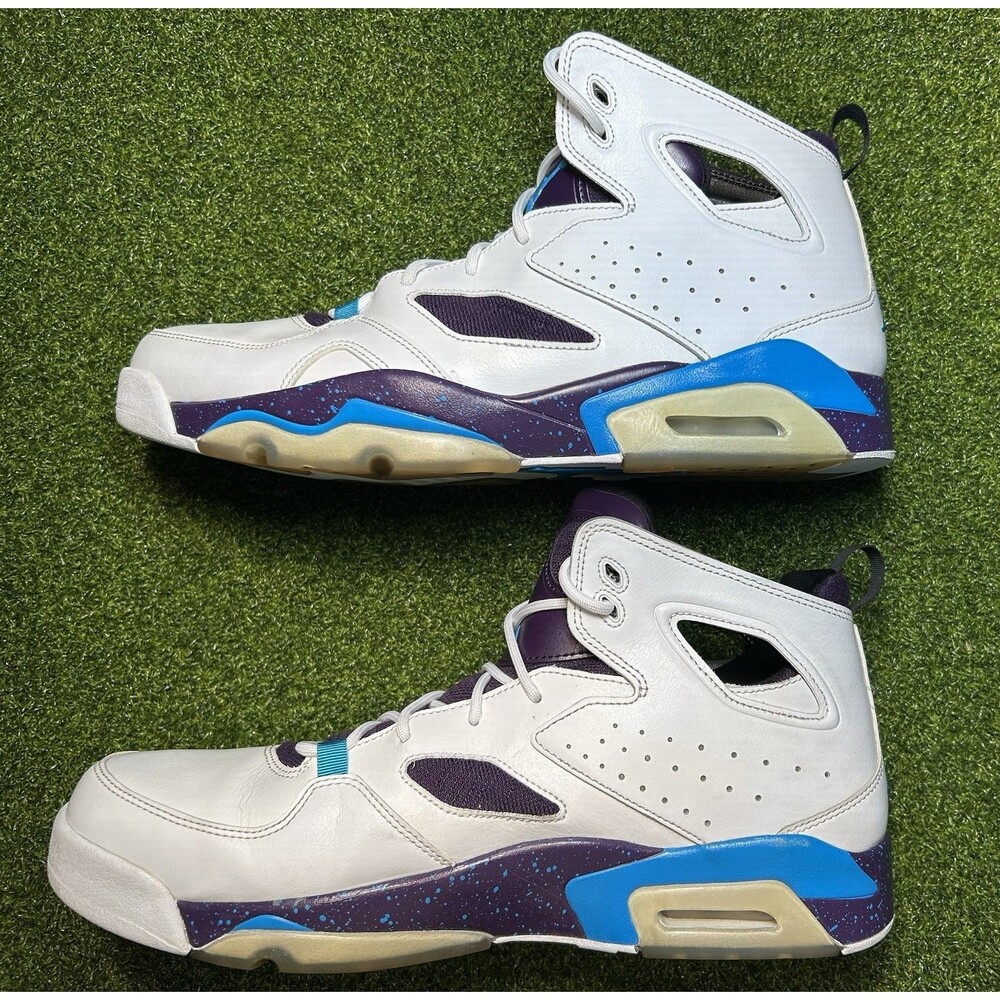 Jordan Flight Club 91 White Blue Lagoon Men’s Size 12 Basketball Shoe Sneaker